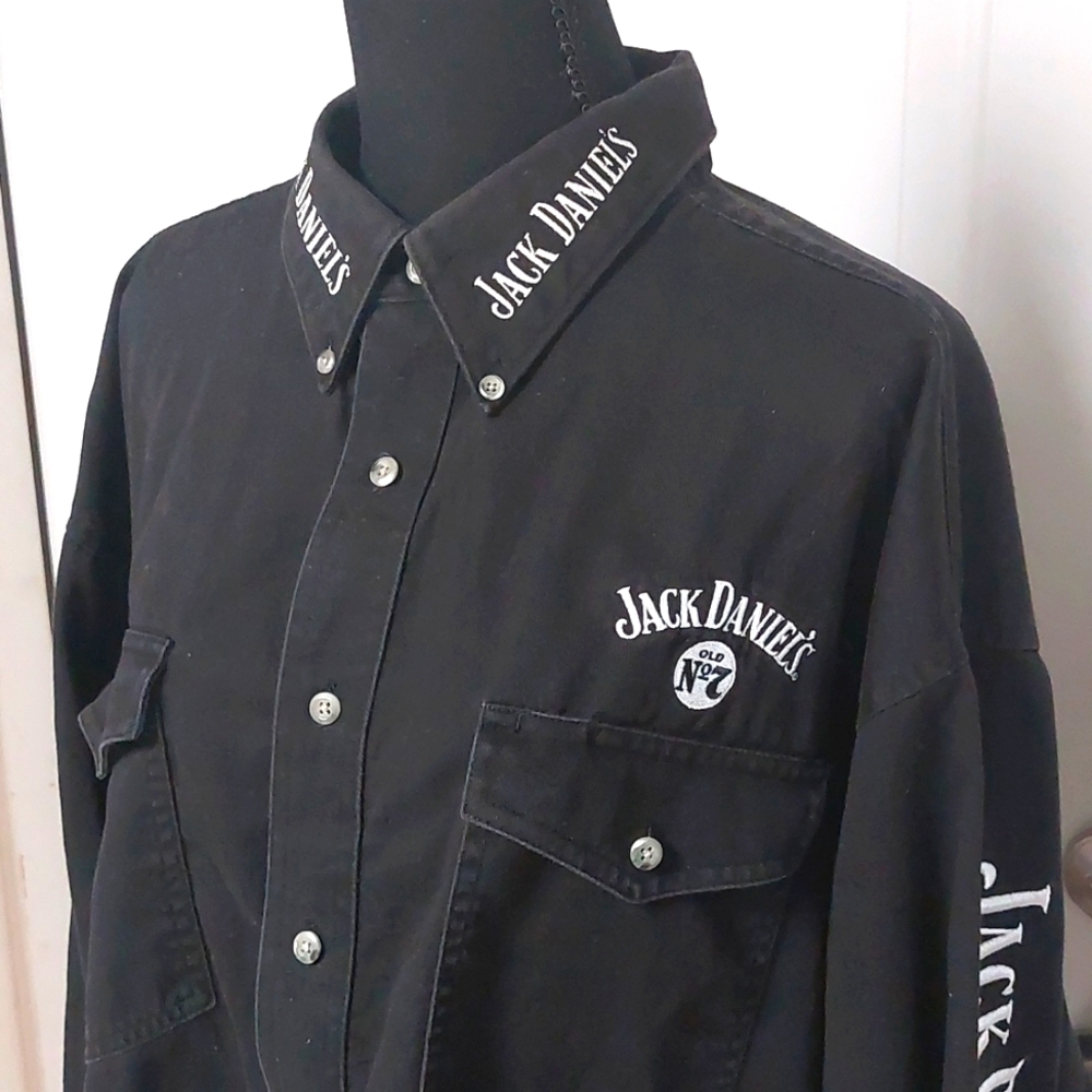 Wrangler Jack Daniel's Men's Long Sleeve Button Down Shirt size 36 x 185